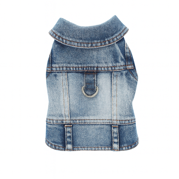 Denim Hundeweste Im Vintage-Stil Robust Modisch