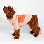 Gemütlicher WeihnachtsHundepullover Weiches Festliches Blumendesign