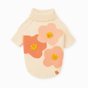 Gemütlicher WeihnachtsHundepullover Weiches Festliches Blumendesign