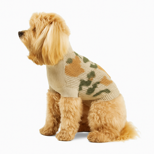 Handgestrickter Rollkragenpullover für Hunde Warm Bequem Musterdesign