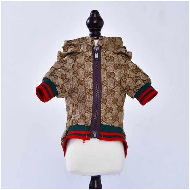 Luxuriöse Kapuzenjacke für Hunde Mit Reißverschluss & Warmem Futter