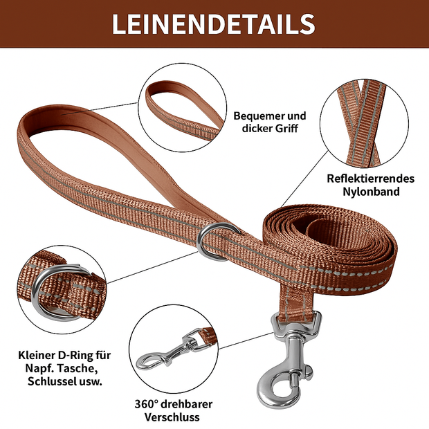 Reflektierendes Hundegeschirr Mit Leine Bequem Atmungsaktiv Sicher