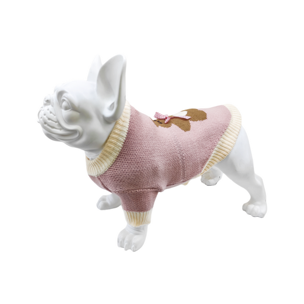 Strickpullover mit Bärenmotiv für kleine Hunde